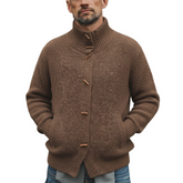 Men's Classic Retro Stand-up Collar Knitted Cardigan MTA2989K2K