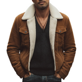 Men's Classic Corduroy Shearling Lined Button-Up Jacket MTA0411K2U