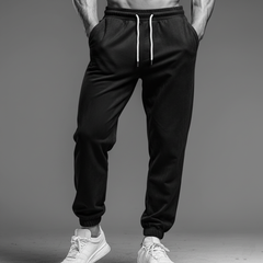 Men's Classic Casual Elastic Waist Faux Suede Pants MTA0161K8K