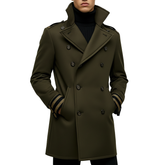 Men's Winter Fashion Double-Breasted Faux Wool Mid-Length Coat MTA1792K4P