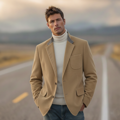 Men's Classic Retro Western Style Corduroy Single-breasted Jacket MTA1179K8K