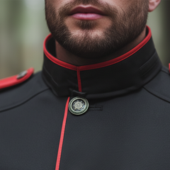 Men's Fashion Color-Blocked Cotton Blend Stand Collar Jacket MTA1754K2P