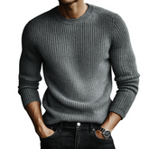 Men's Retro Casual Knitted Crew Neck Pullover Sweater MTA2956J1TO