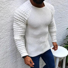 Men's Solid Color Long Sleeve Round Neck Pullover 82433300X