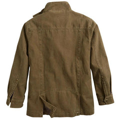 Men's Vintage Wash Panel Cargo Multi-Pocket Safari Jacket 30118546Y