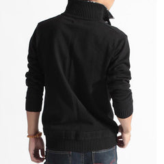 Men's Stand Collar Solid Color Pullover Sweater 81711636X