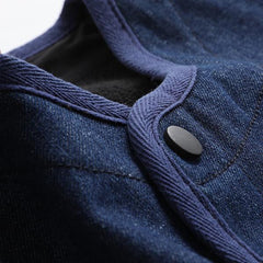 Men's Vintage Thin Fleece Workwear Denim Vest 89962464M