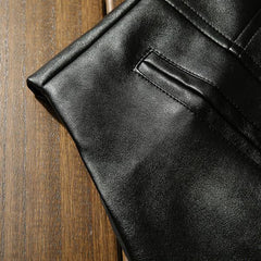 VINTAGE LEATHER BUTTON VEST