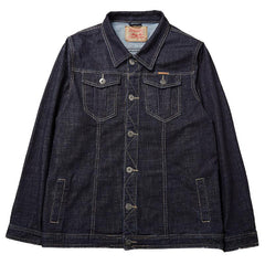 Men's Vintage Solid Lapel Denim Jacket 90307174Y
