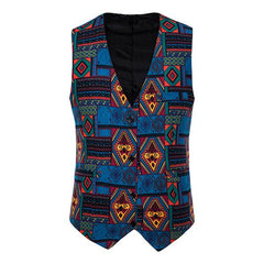 MEN'S VINTAGE PRINT VEST 48006166M