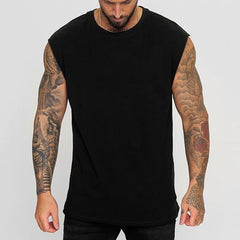 Men's Summer Loose Solid Color Sports Casual Tank Top 35438481M