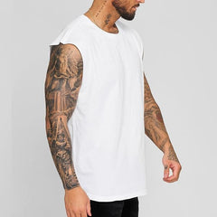 Men's Summer Loose Solid Color Sports Casual Tank Top 35438481M