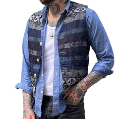 Men's Retro Casual Ethnic Style Printed Vest 27154104TO