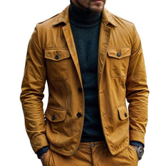 Men's Vintage Casual Multi-Pocket Lapel Jacket 85787063TO