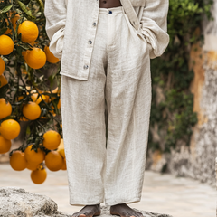 Men's Linen Blend Loose Casual Pants MTA0107L2X