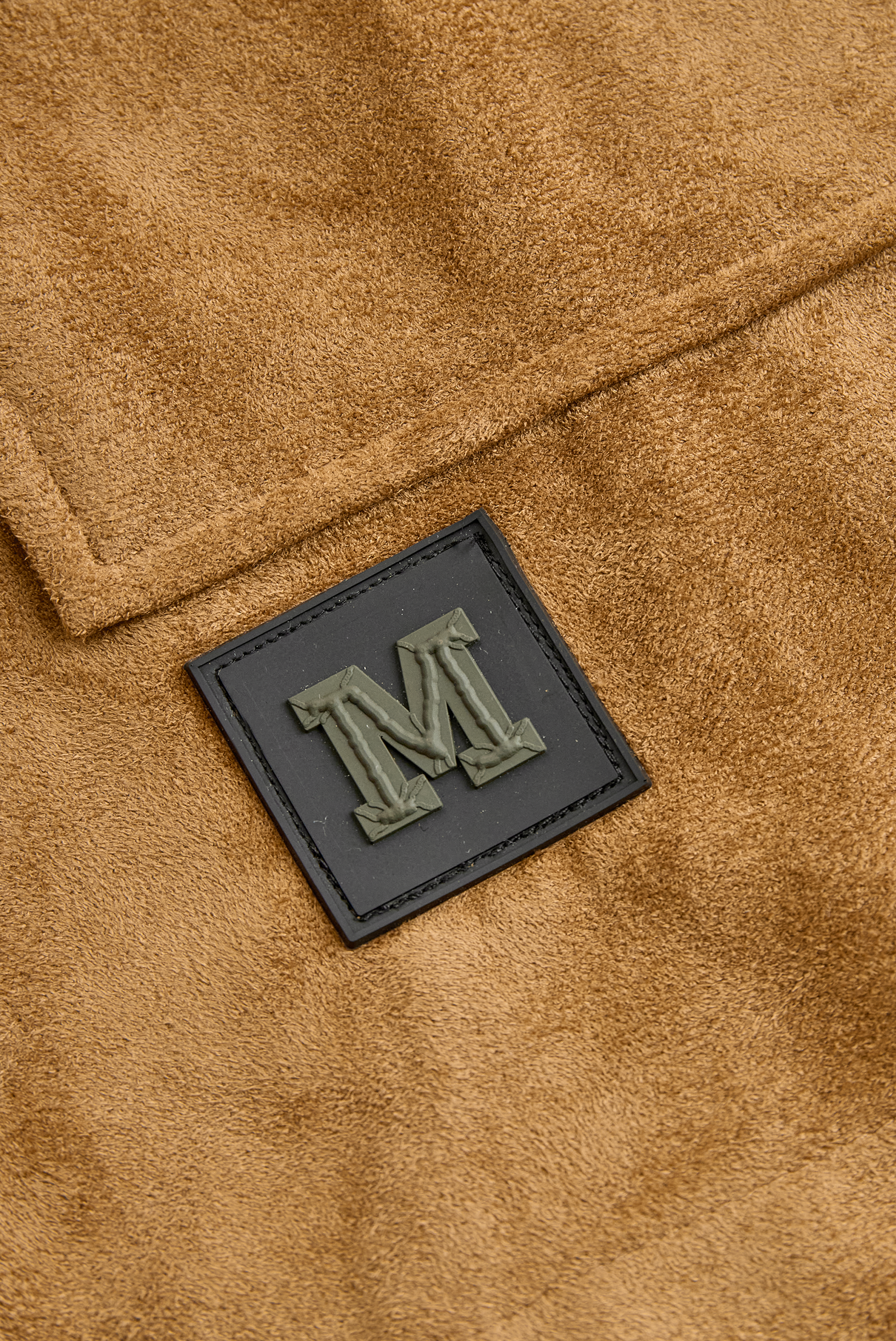 Men's Vintage Suede Fleece Collar Patchwork Multi-Pocket Zipper Coat 99704034M