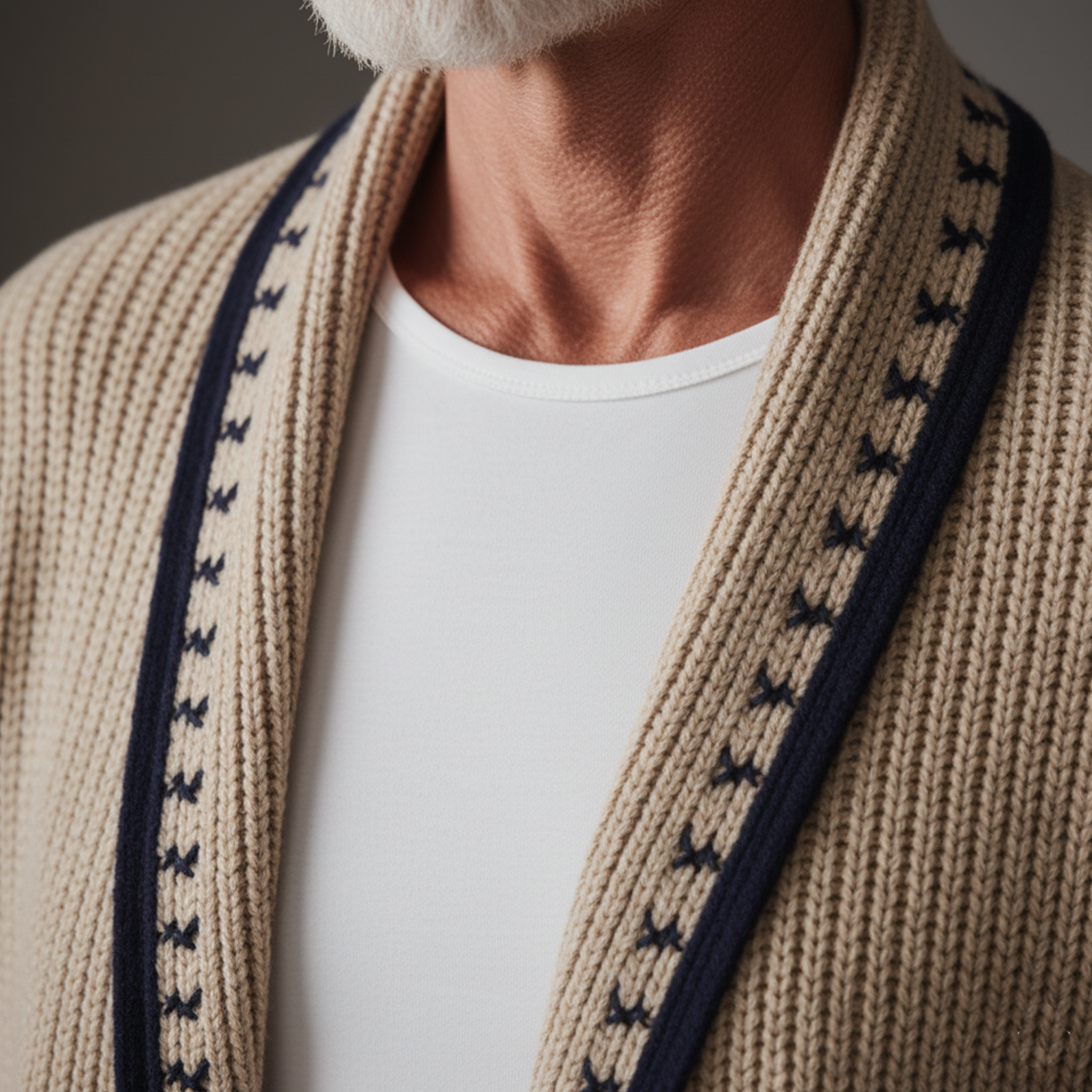 Men's Classic Retro Shawl Collar Knit Cardigan MTA1266K2K