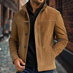 Men's Vintage Suede Single Breasted Jacket 48500020X