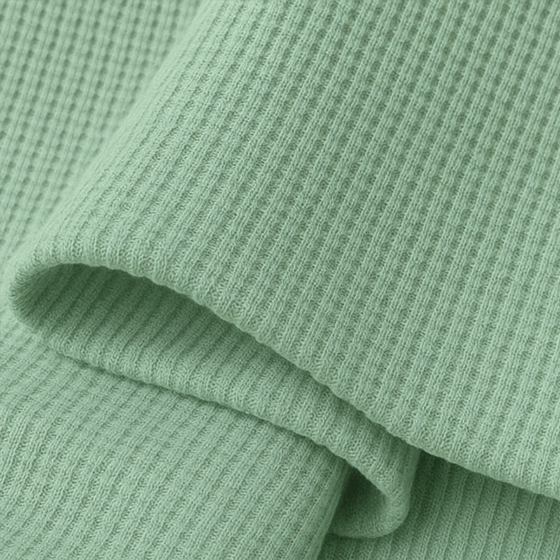 Men's Solid Waffle Elastic Casual Shorts MTA2608E7X