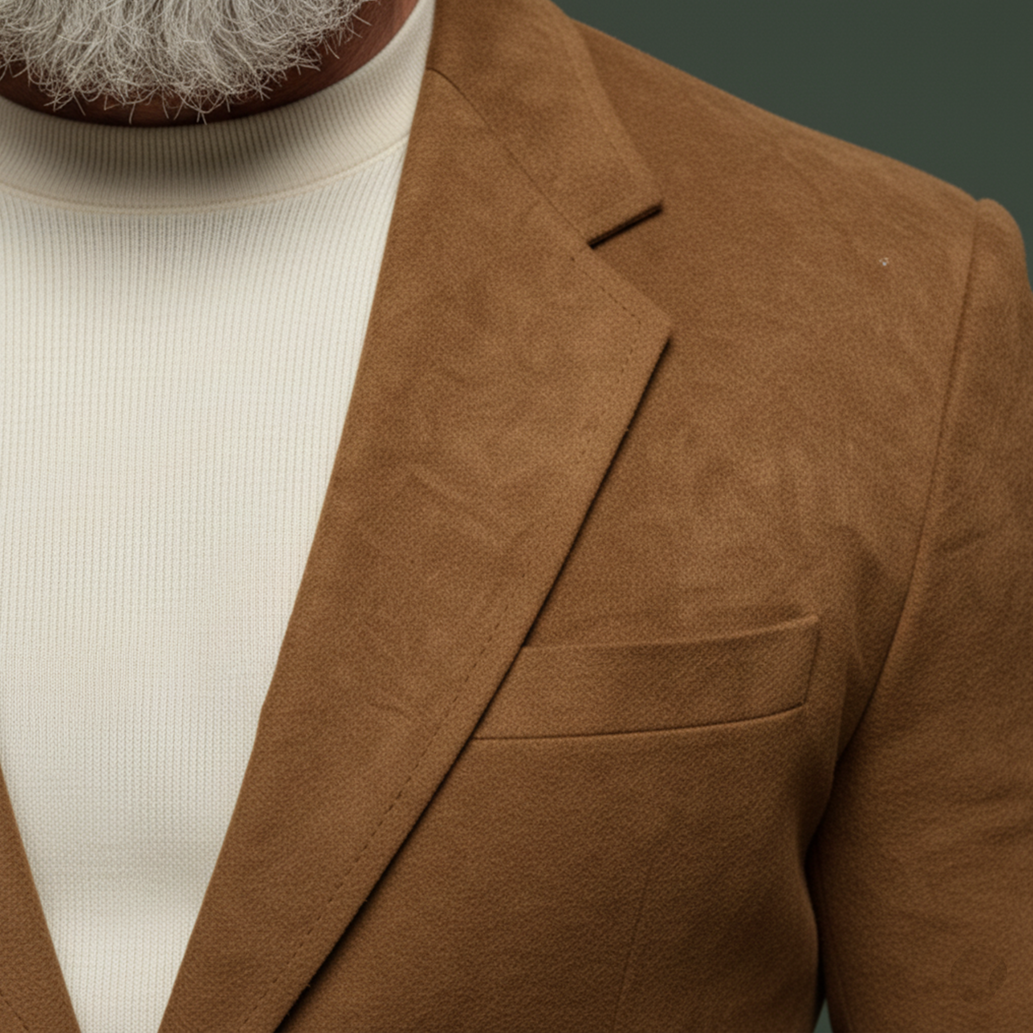 Men's Classic Retro Embroidered Faux Suede Slim-fit Blazer MTA1098K0K