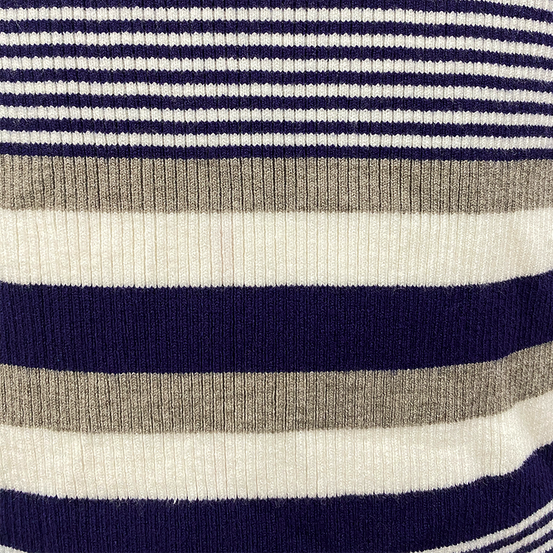 Men's Spring and Summer Casual Horizontal Stripe Knit Short Sleeve T-Shirt MTA1978C7K