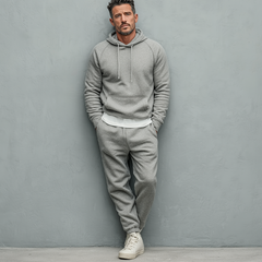 Men's Solid Color Blended Fabric Elastic Waist Sweatpants MTA2994K8X