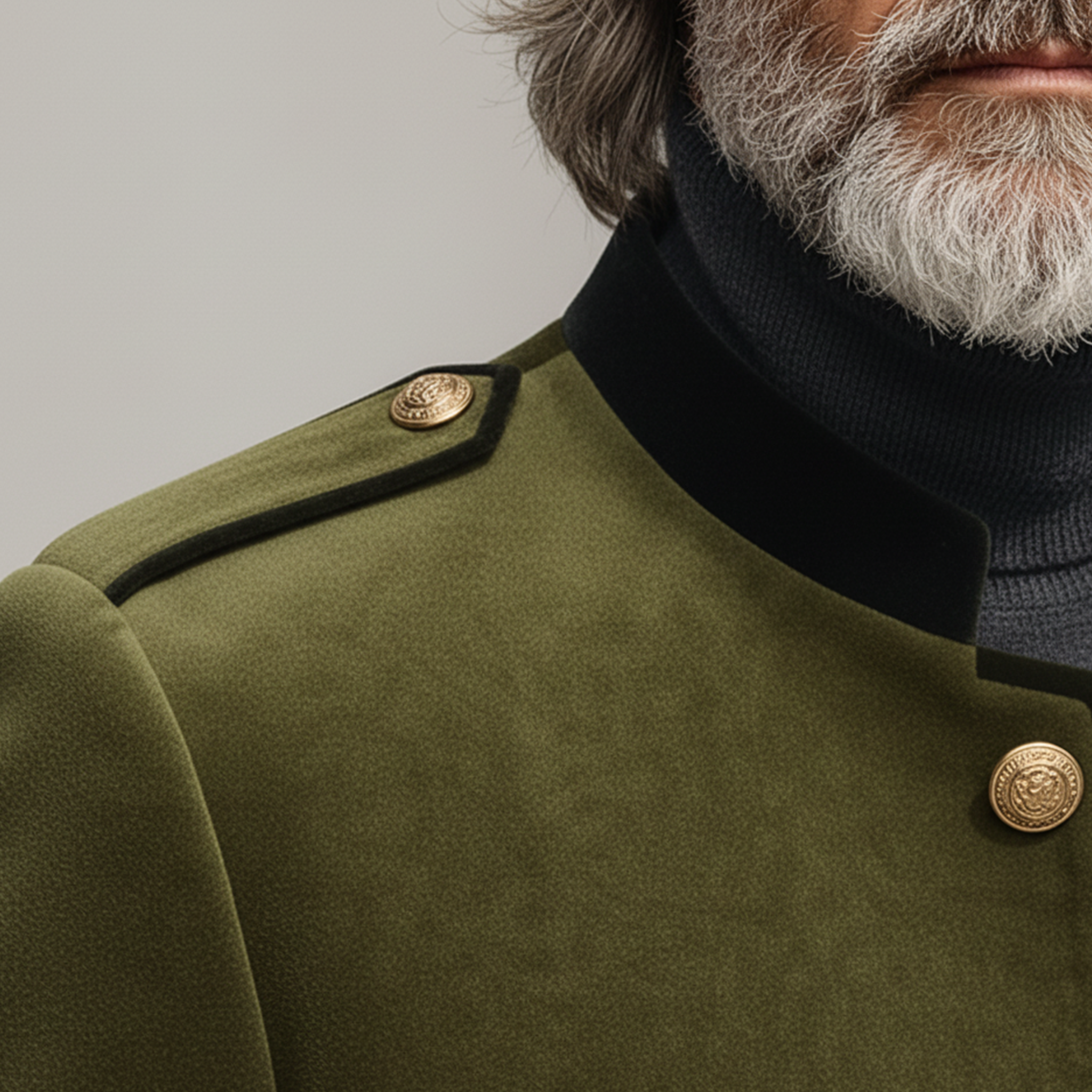 Men's Classic Retro Stand Collar Faux Velvet Slim Fit Jacket MTA1025K9K