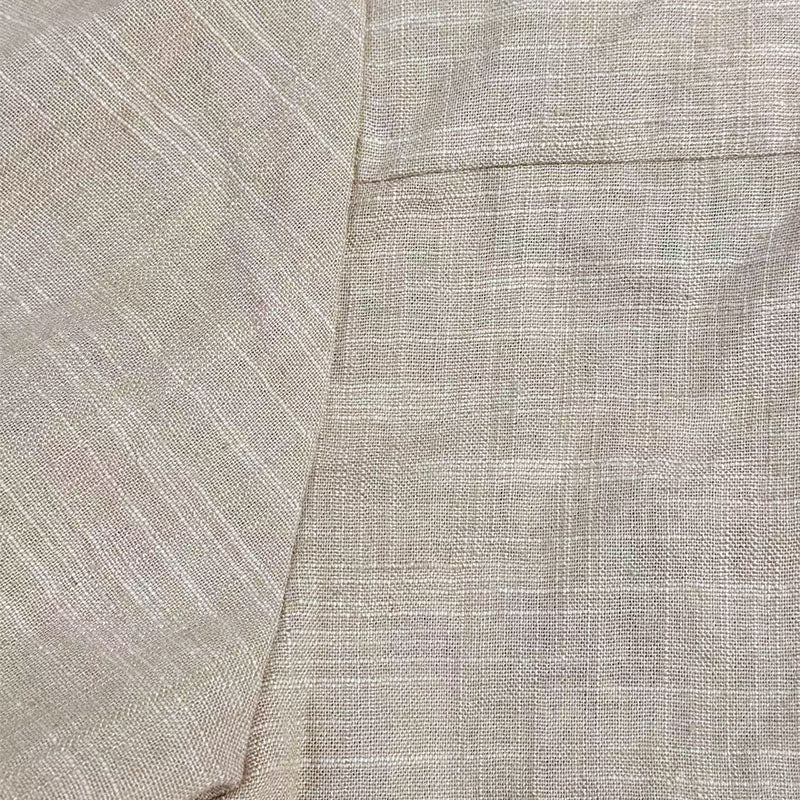 Men's Casual Linen Embroidered Lapel Loose Long Sleeve Shirt 13095416M