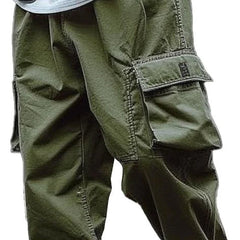 Men's Casual Outdoor Multi-pocket Cotton Cargo Pants 53284678M