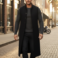 Men's Winter Faux Wool Long Button-Down Sleeveless Vest MTA2984K3P