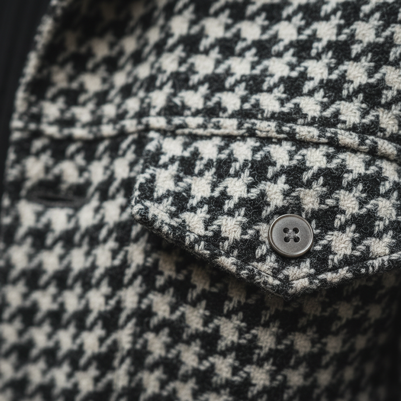 Men's Winter Retro Houndstooth Faux Wool Jacket MTA1203K5P