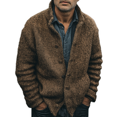 Men's Retro Casual Stand Collar Button Cardigan MTA2698K1TO