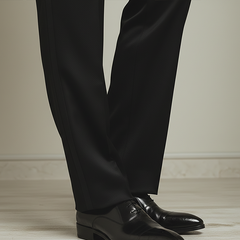 Men's Retro PU Faux Leather Collar Cotton Blend Jumpsuit (Belt Not Included) MTA2900K9P