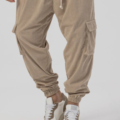 Men's Corduroy Solid Color Elastic Waist Jogger Pants MTA2656K9X