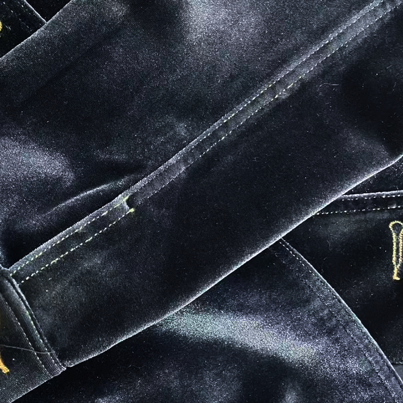 Men's Matte Velvet Lapel Double-Breasted Jacket MTA0743K3X