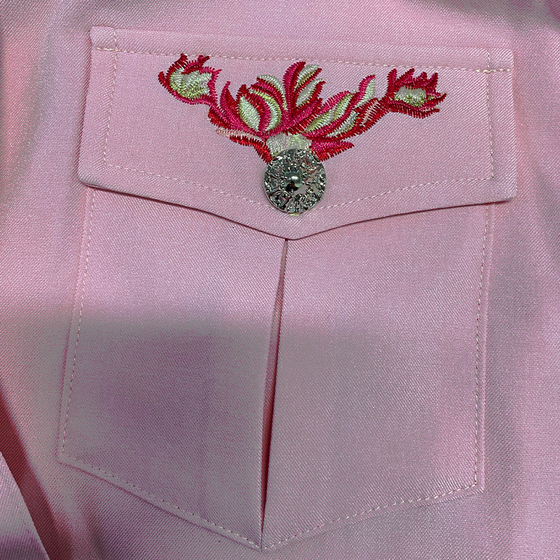 【24-hour shipping out】Men's American Retro Western Style Cotton Blend Embroidered Long Sleeve Shirt 96546825K