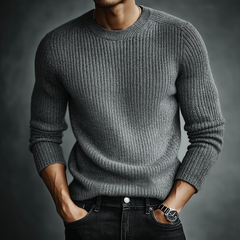 Men's Retro Casual Knitted Crew Neck Pullover Sweater MTA2956J1TO