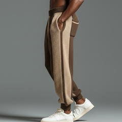 Men's Classic Casual Elastic Waist Tapered Knit Pants MTA0613K3K