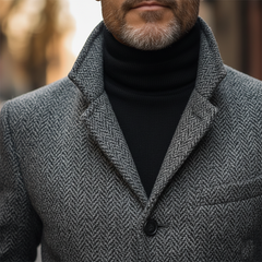 Men's Winter Retro Herringbone Faux Wool Jacket MTA0443K2P