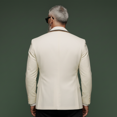 Men's Classic Retro Pocket Embroidered Slim Single-breasted Blazer MTA1419K8K