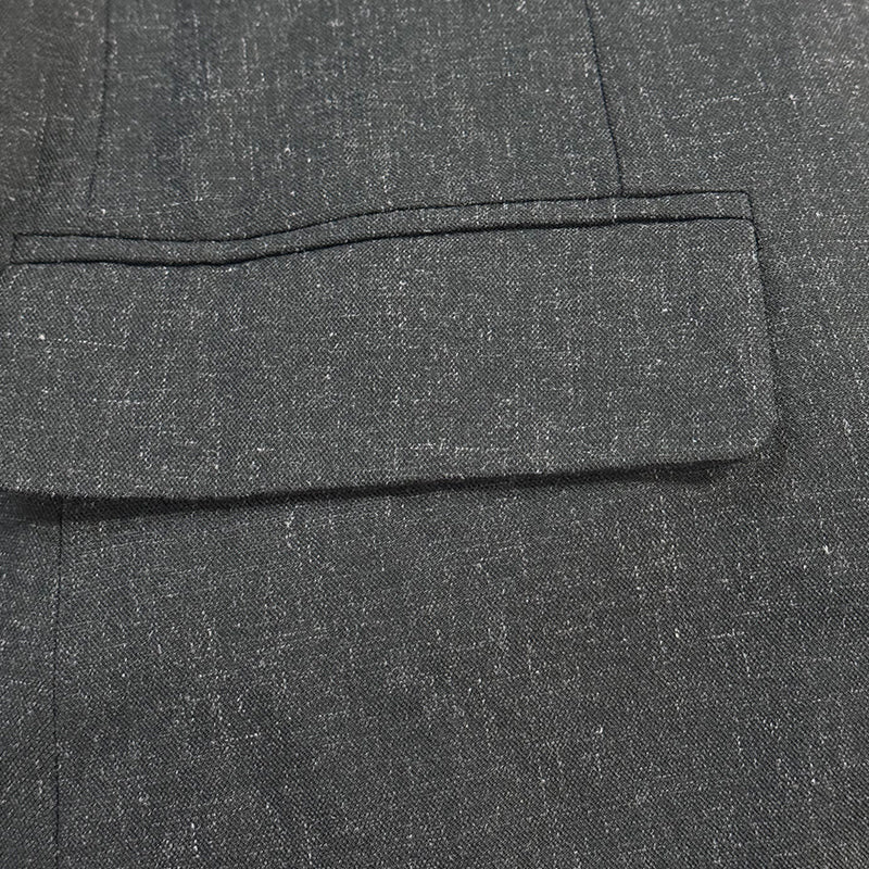 【24-hour shipping out】Men's Casual Linen Notch Lapel Single-breasted Slim-fit Blazer 60504674M