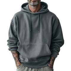 Men's Casual Washed Sports Loose-fitting Hoodie MTA0189L5X