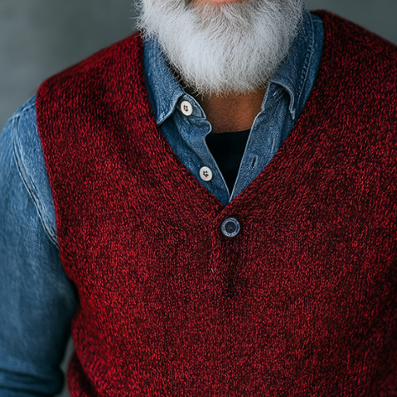 Men's Retro Casual Knitted Vest MTA1029K4TO