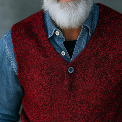 Men's Retro Casual Knitted Vest MTA1029K4TO