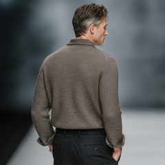 Men's Classic Casual And Business Knitted Long-sleeved Shirt MTA0754K4K