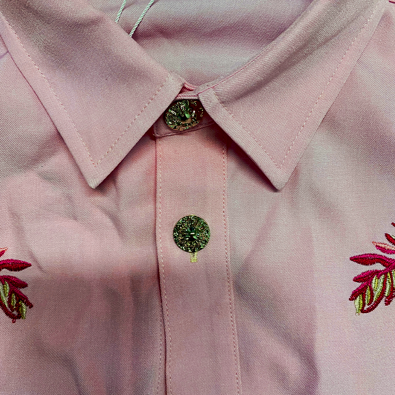 【24-hour shipping out】Men's American Retro Western Style Cotton Blend Embroidered Long Sleeve Shirt 96546825K