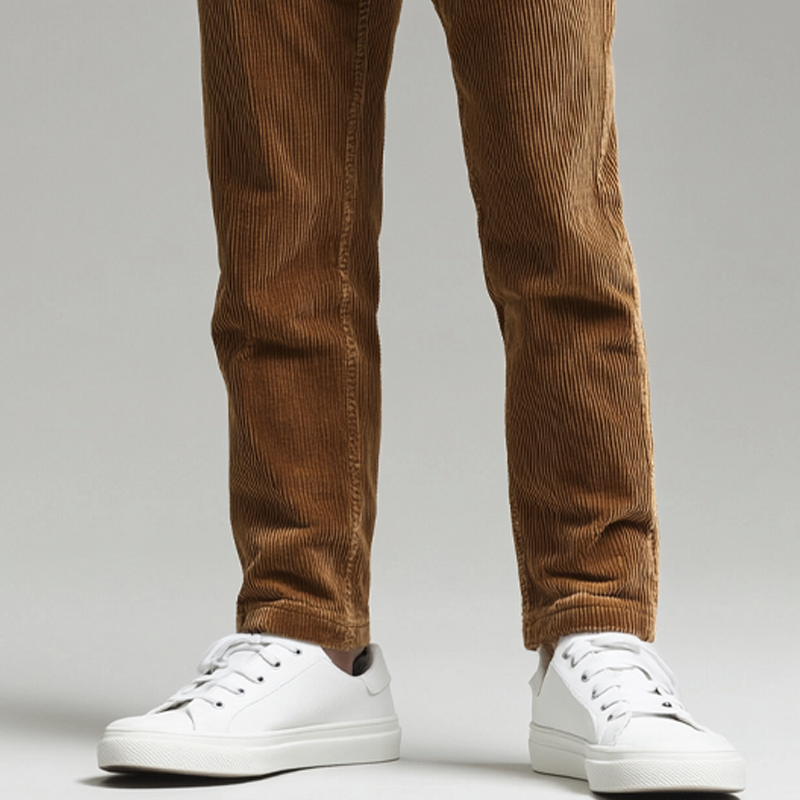 Men's Pure Retro Corduroy Slim Straight Leg Trousers MTA2697K5X