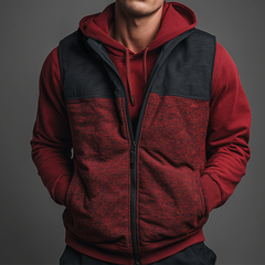 Men's Retro Casual Quilted Zipper Vest MTA2468K6TO