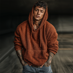 Men's Retro Casual Plush Hoodie MTA0129K3TO