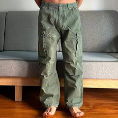 【24-hour shipping out】Men's Loose Large Pocket Wear-resistant Cargo Paratrooper Pants 35879567Z